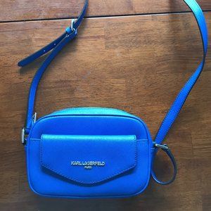 Karl Lagerfeld Paris Small Blue Purse- Crossbody